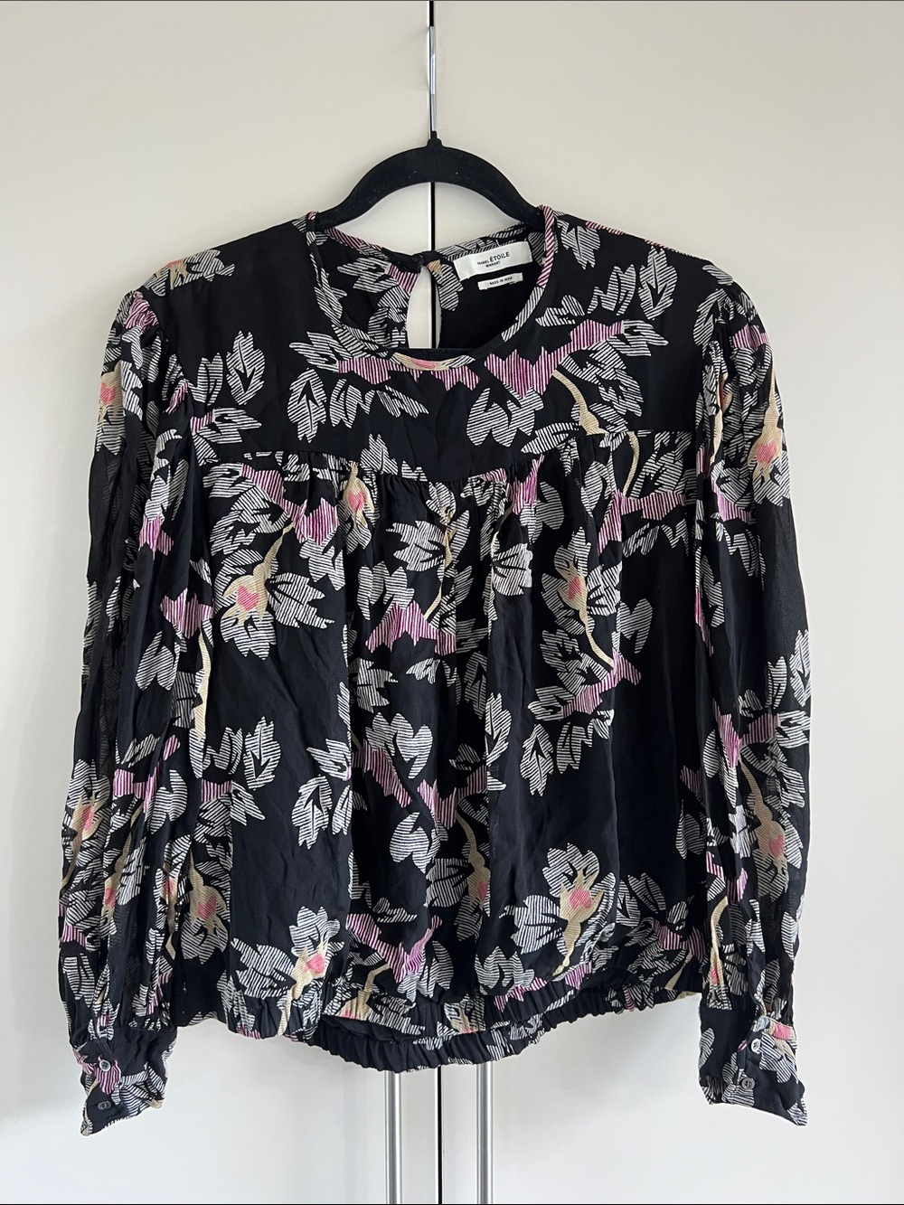 Isabel Marant Etoile Black Floral Blouse